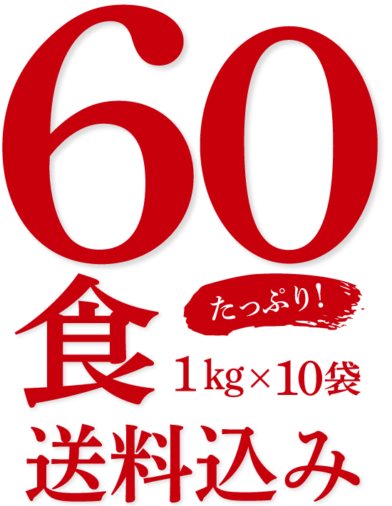 業務用生うどん60食(1kg×10袋)を送料込み・代引き手数料込みでお届けいたします（1回限り）
